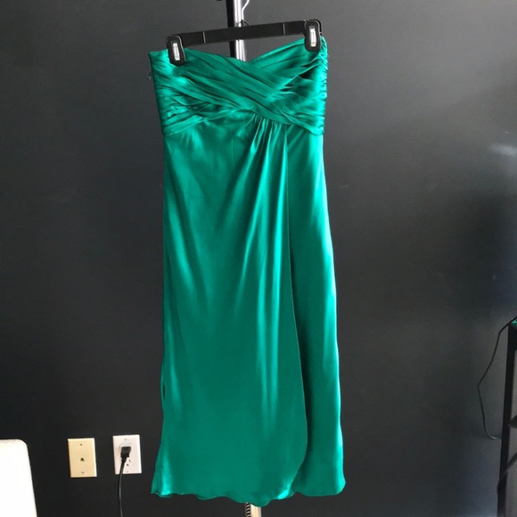 Banana Republic Dresses & Skirts - Emerald Green Strapless Silk Sweetheart Dress